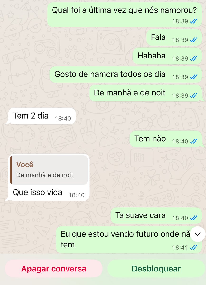 Ñ tá dando conta né 🤣foi broqueado👊