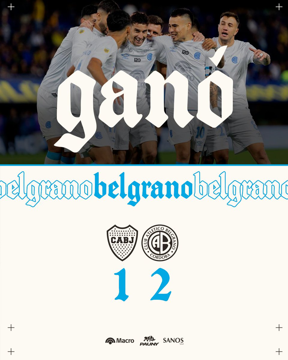 Belgrano's tweet image. ¡GANÓOOOOO BELGRANOOOOOO! 👏👏

⚽ Con goles de Lucas Passerini -p- y Leandro Paredes en contra, #Belgrano superó a Boca en Buenos Aires  

#DaleBelgrano 🩵🏴‍☠️