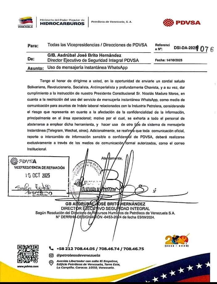 🚨ATENCIÓN FAMILIA PETROLERA, la paradoja de esta misión que hemos asumido libre de reservaciones y con trasparencia, es que estamos procurando el COBRO DE TODOS, incluyendo a quienes nos adversan, en afirmación de lo consistente de mis afirmaciones una de las razones que
