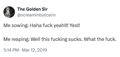 Me vibe coding: Haha fuck yeah!!! Yes!!

Me vibe debugging: Well this fucking sucks. What the fuck.