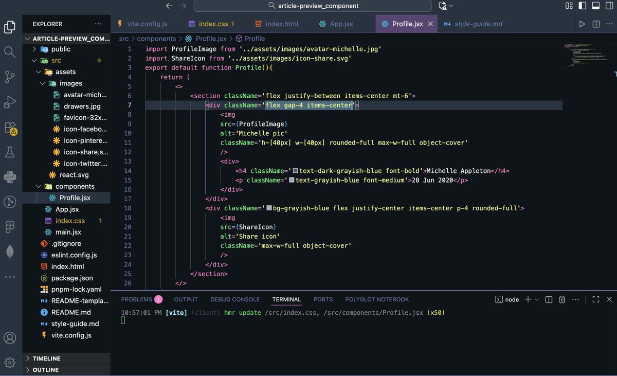 walkerthecutev's tweet image. Day 11 of #100DaysOfCode
Took one challenge on @frontendmentor - the article preview component
There's a share button there and it's gonna help me recap what I've learnt so far in react.
- UI done ✅
- I'll continue with the share button functionality tomorrow.
#React