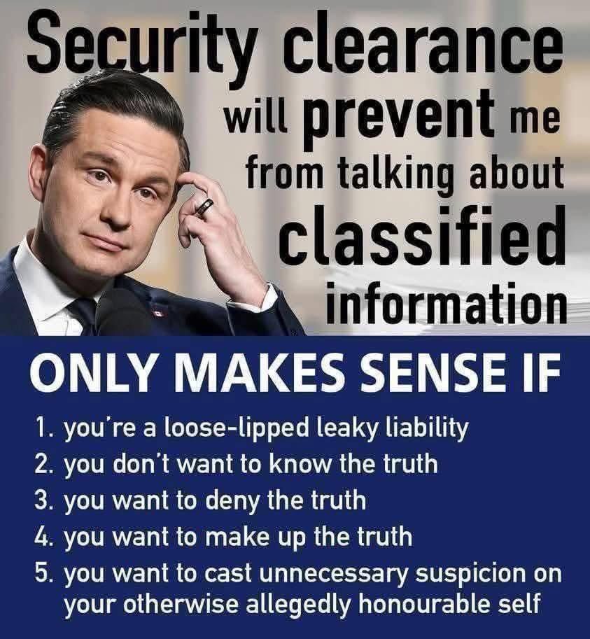 HelloStephano's tweet photo. Enough. Canada should have laws that require party leaders and all ministers to have security clearance. It’s worse than high school level politics and it’s downright embarrassing on an international level while being insulting and dangerous to all Canadians. https://t.co/gIeaoJ4r4k