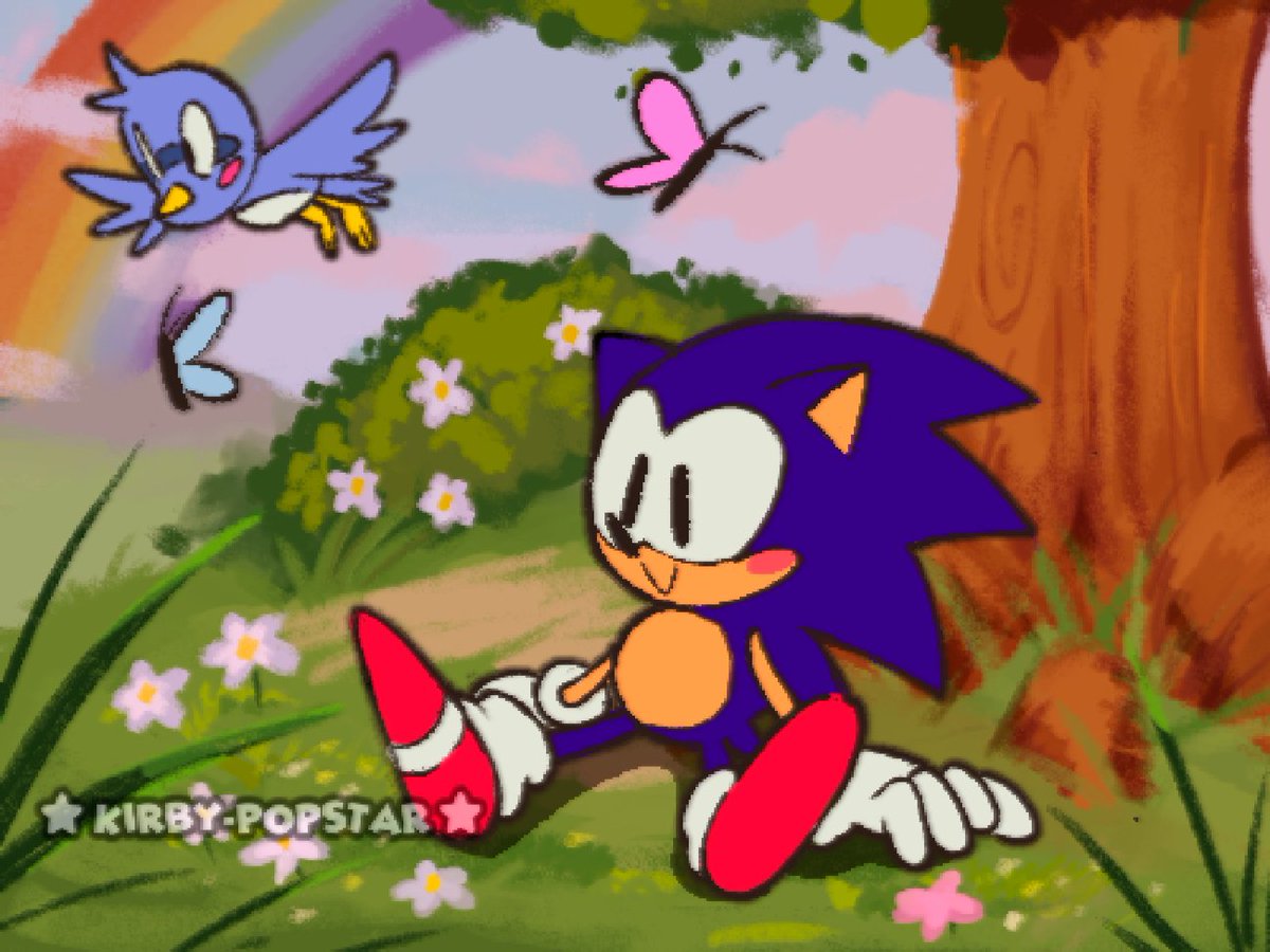 Kirby_Popstar_'s tweet image. Sonic :3