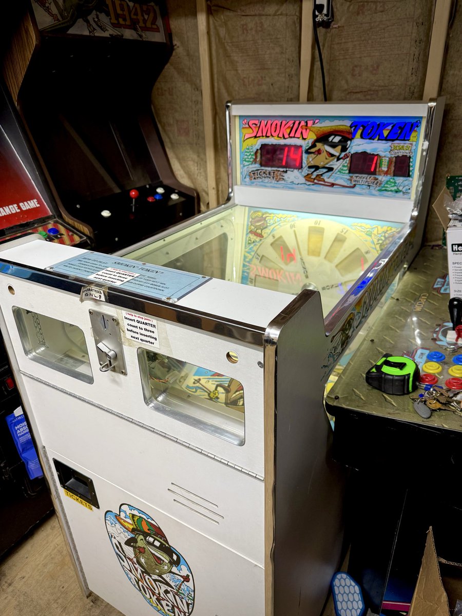 Shuffling some arcades around and had to plug this guy in just to hear that “YIPPIE” 😆 #arcades #arcadecollector #retrogamer #gameroom