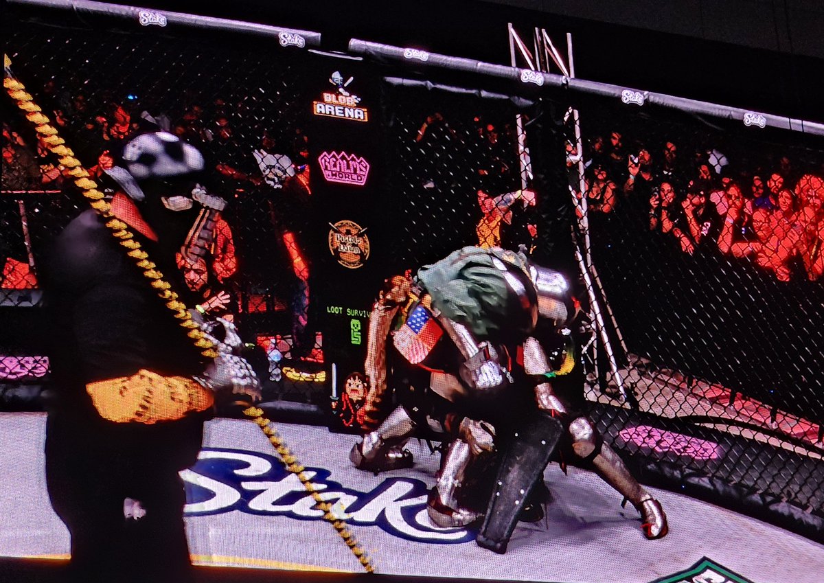 barretodavid's tweet image. Shoutout to the @Blobarena team for their partnership with @Armored_MMA to promote a bunch of Starknet games built with @ohayo_dojo