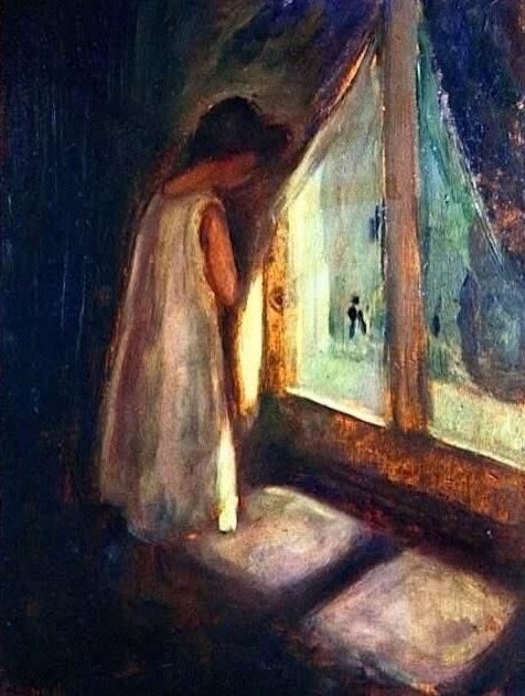 ArtGuide_db's tweet image. Edvard Munch 
Girl By The Window, 1893