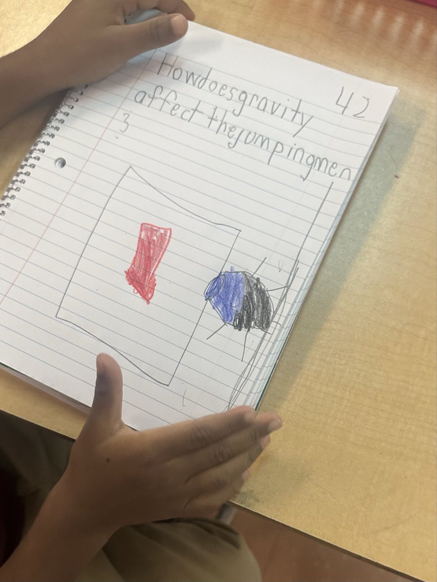 Little 1st grade hands understanding and explaining the BIG concept of gravity in their Science notebooks! <a href="/TurnerBartelsK8/">Turner/Bartels K8</a> <a href="/HCPSElemScience/">HCPSElemScience</a> <a href="/WeAreHAEST/">HAEST</a>