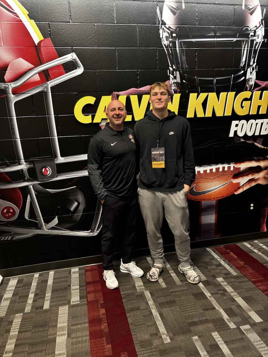 After a great gameday visit to Calvin University and a great conversation with <a href="/CoachTrentFigg/">Trent Figg</a>, I am blessed to receive an offer!!

<a href="/fbcoachmac/">Jason McIntyre</a> <a href="/MIexposure/">Michigan Exposure</a> <a href="/MichFBFrenzy/">Michigan Prep Frenzy</a> <a href="/PrepRedzoneMI/">Prep Redzone Michigan</a> <a href="/CalvinKnightsFB/">Calvin Knights Football</a>