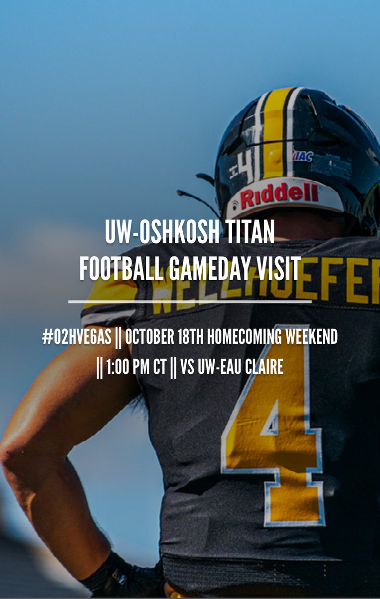 Thank you coach <a href="/TraeTetzlaff/">Trae Tetzlaff</a> for a great day at a <a href="/UWOFootball/">UW-Oshkosh Football</a> gameday. Great culture and a big win!!⚫️🟡

<a href="/MJ_NFLDraft/">Mark Johnson</a> <a href="/PrepRedzoneWI/">Prep Redzone Wisconsin</a> 
<a href="/PeteyBananas/">Peter Jennings</a> <a href="/Coach_Worsell/">Rich Worsell</a> 
<a href="/WaukeshaWestFB/">Waukesha West Football</a> <a href="/d3football/">D3football.com</a>