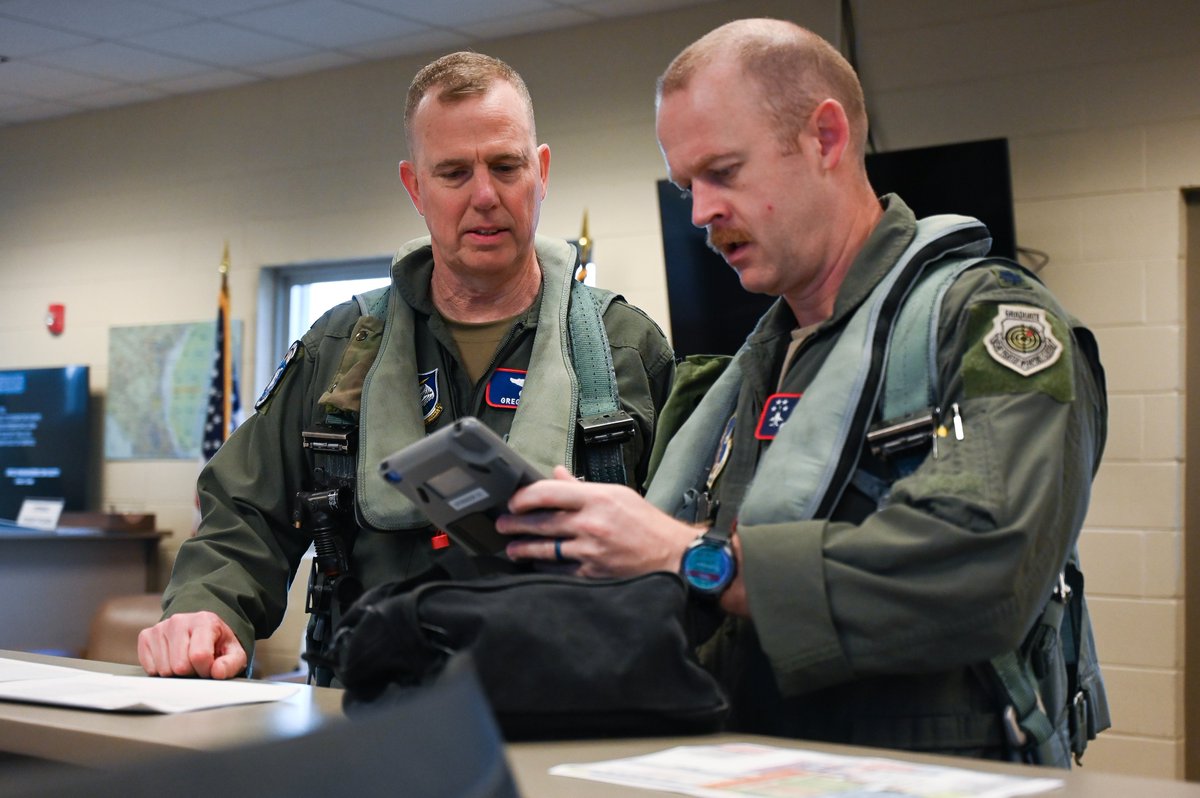 NORADCommand's tweet image. Defending North America from all approaches also includes defending against potential air threats within a Temporary Flight Restriction (TFR) area. Gen. Gregory Guillot, NORAD commander, got a bird’s-eye look at NORAD’s important mission of aerospace control and enforcement of a…
