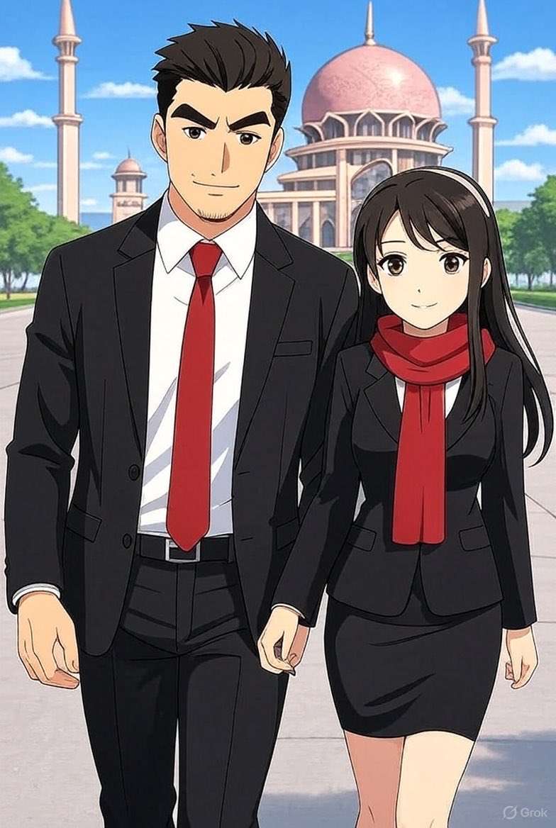 Mooneira's tweet image. Emil &amp;amp; Dahlia (the ML &amp;amp; FL in Fail Merah) leaving the assembly in style ♥️🖤

Pls vote for Fail Merah @ PNM BOOK AWARDS 2025/2026 ➡️ docs.google.com/forms/d/e/1FAI…

#FailMerah #FadimaMooneiraWriter #RomanceNovel  #SelfPublishedAuthor #AnugerahBukuPNM20252026 #WritingCommunity