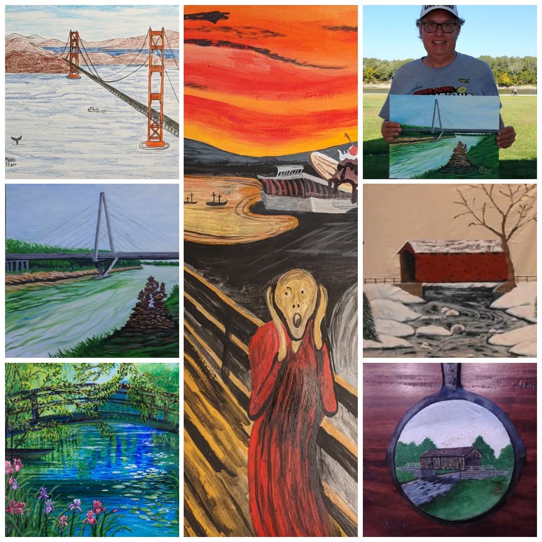 MattStarrFineA1's tweet photo. Oct. 18th is National Bridge Day. Here are some of my works of art with bridges. https://t.co/KRLoAmIRwr
#mattstarrfineart #art #paintings #artistic #bridge #bridges #goldengatebridge #monetbridge #waterlily #lake #river #rivers #BondBridge #MissouriRiver #coveredbridge https://t.co/sAocn4s9ls
