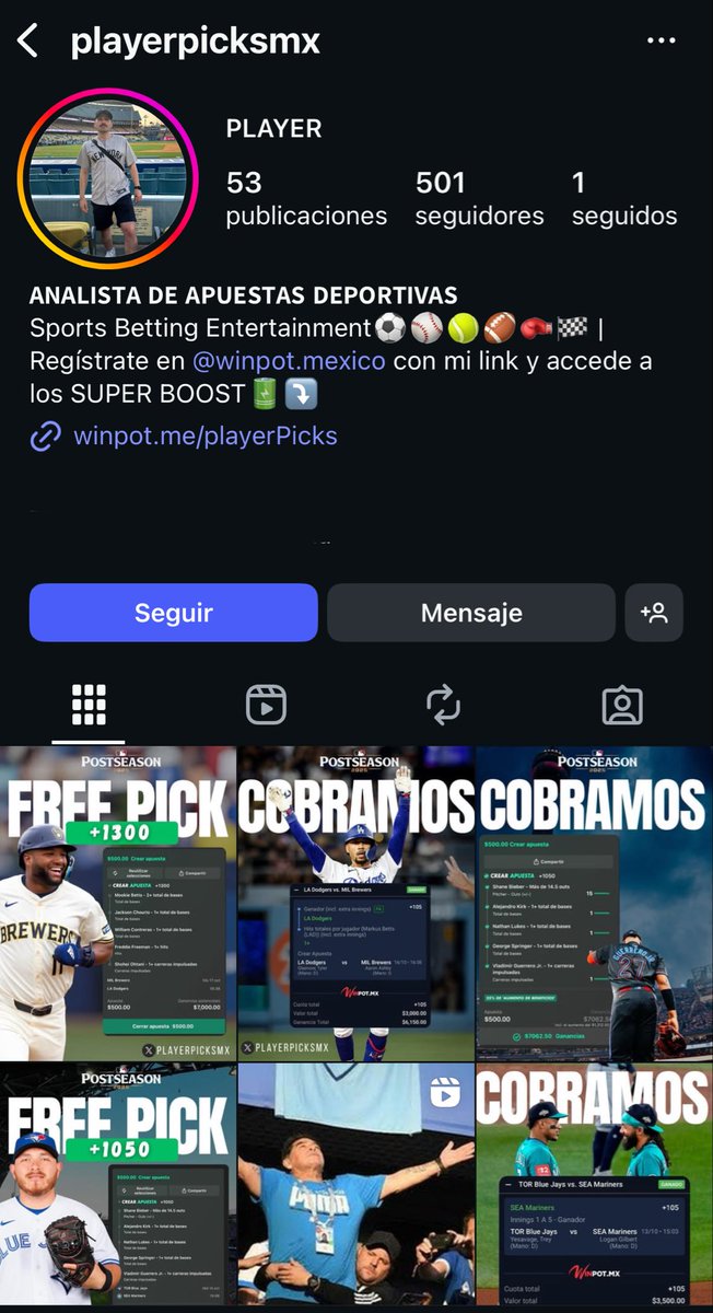 playerpicksmx's tweet image. En mis historias de IG les compartí el parley californiano juego 5 #NLCS 

🏃🏻‍♂️‍➡️Corrranle a verlo!