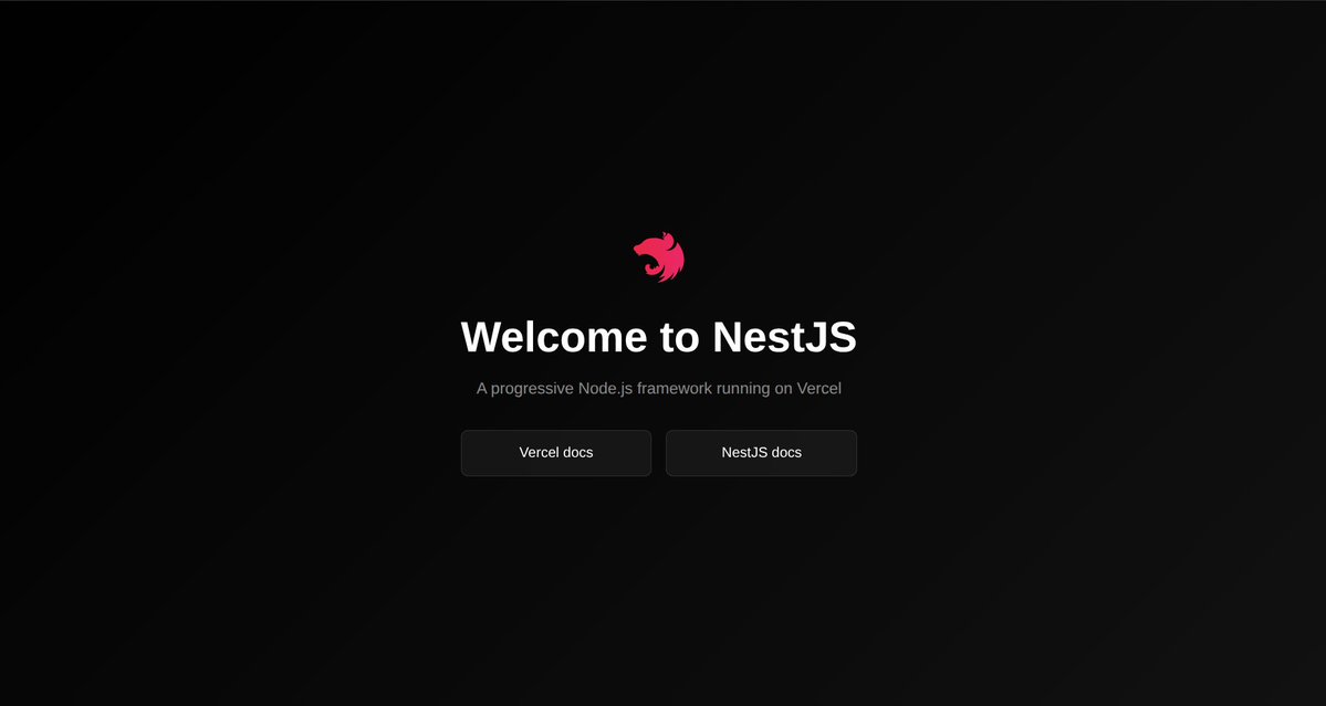 dev_alade's tweet image. Just deployed a new nestjs app to Vercel
Great job, @vercel_dev!
