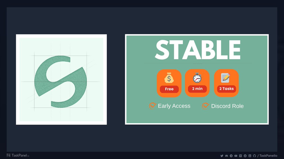 taskpanelio's tweet image. Stable Airdrop Tasks 🚀

USDT-native blockchain with 10,000+ TPS, gasless transfers &amp;amp; sub-second finality. Complete early access &amp;amp; Discord tasks for potential rewards 💎

📝 Tasks: 2 (Early Access + Discord)
💰 Cost: Free
⏱️ Duration: 5 minutes

Guide below 👇