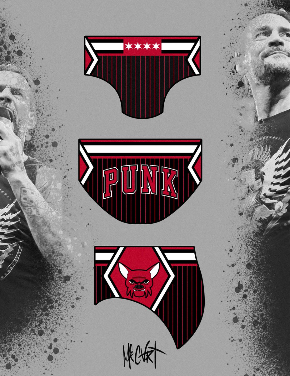 McCVRT's tweet photo. @CMPunk Bulls/Larry mash-up attire concept. #CMPunk https://t.co/c4Xse7YuET