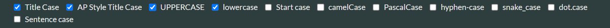 NelsonTheKinger's tweet image. Hi there @uzu1989! do you think it is possible to add a text tool Case converter?
Like Titlecase, Camelcase, PascalCase, etc?
Example: titlecase.com