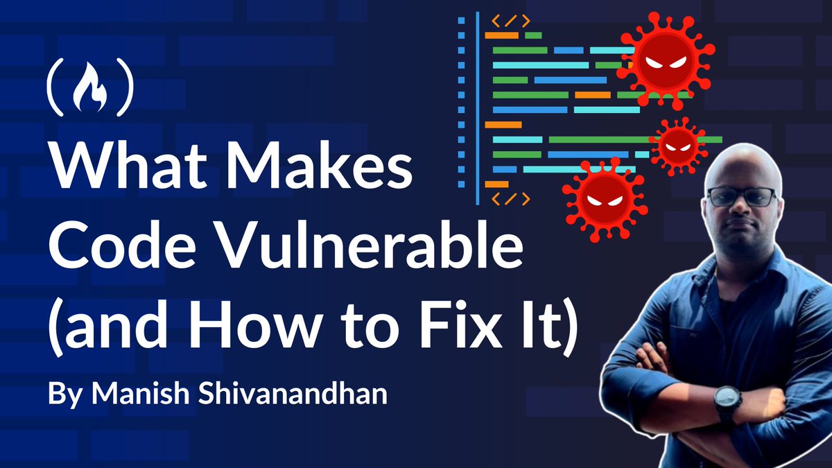 freeCodeCamp's tweet image. When you're writing code, sometimes you may not even know it's broken or vulnerable until something bad happens.
So Manish wrote this guide to help you identify common issues that'll make your code less safe.
He talks about missing input validation, poor error handling, no rate…