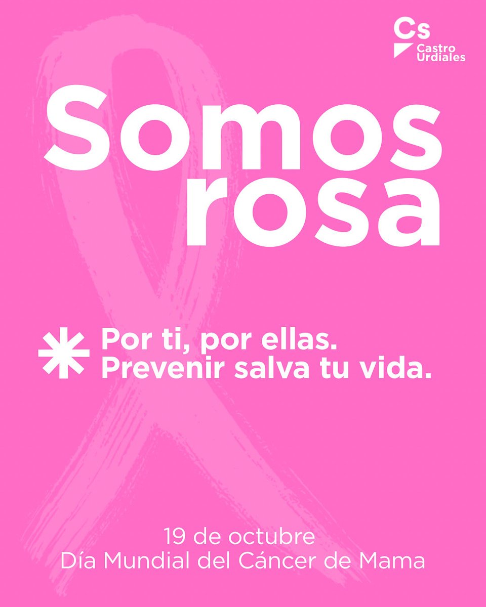🩷Somos rosa. Por ti, por ellas

En este #DíaContraElCáncerDeMama, recordamos la importancia de la prevención. 

Juntos, podemos crear conciencia y sumar fuerza en la lucha conta el #cáncer

#PrevenciónSalvaVidas #SomosRosa
