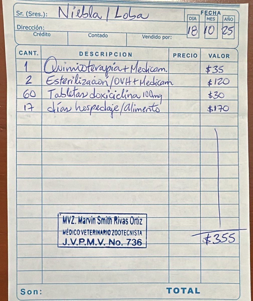 Apoyemnos a saldar estas facturas de 2 rescatadas 🙏