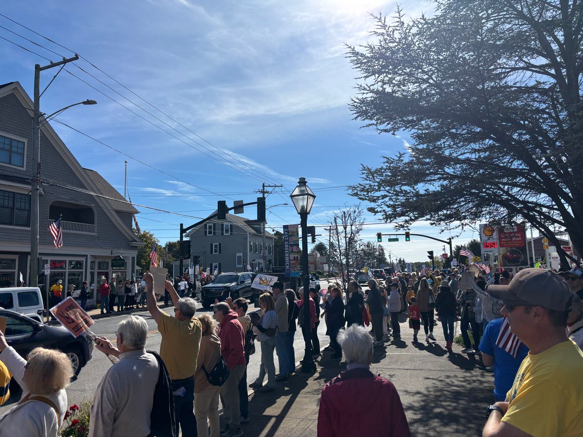 The US Navy was born in East Greenwich RI to fight tyranny, and 250 years later the town turned out again to say #NoKings!