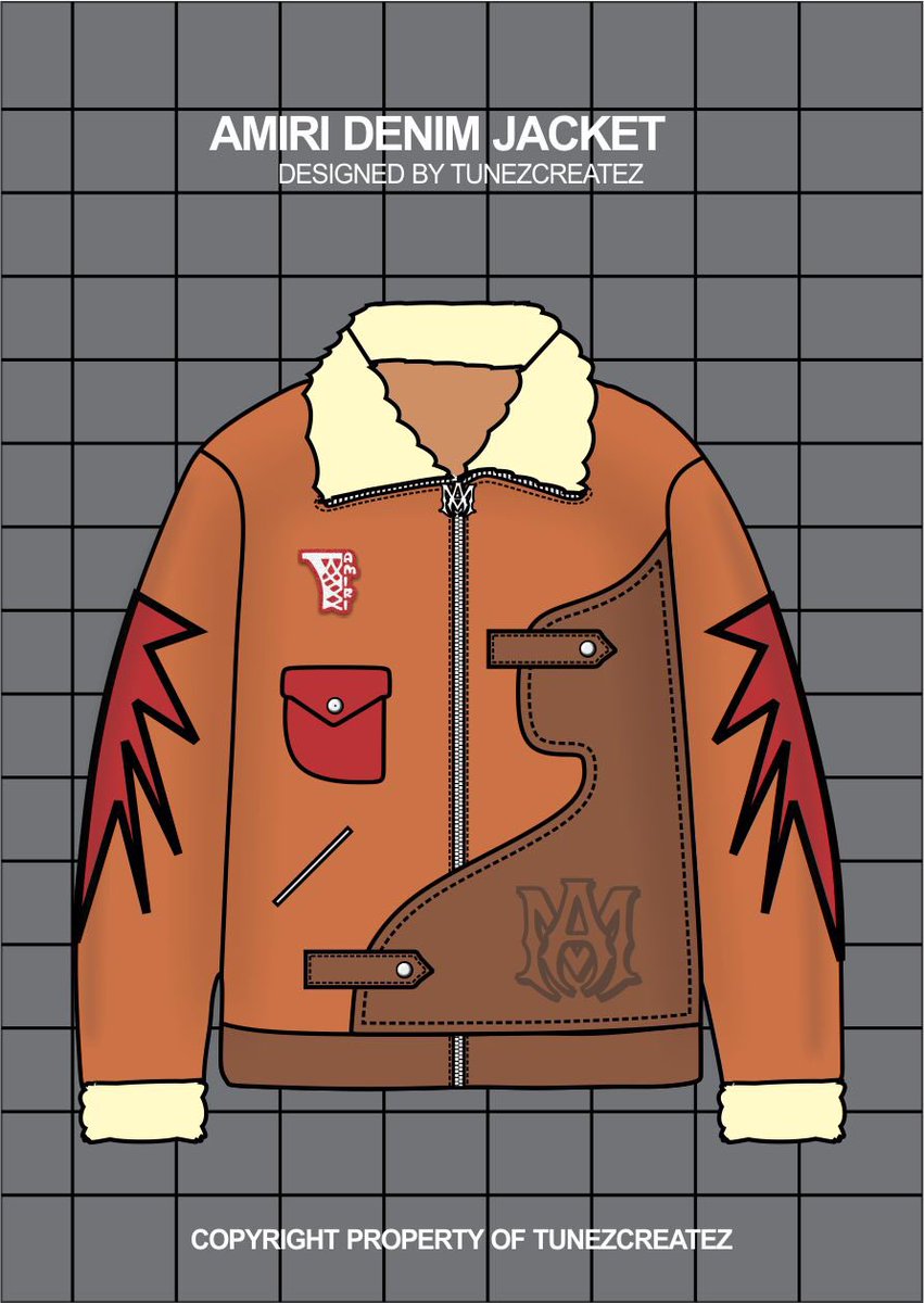 Tune3Createz's tweet image. Demin Jacket for AMIRI design by @Tune3Createz ✨ what do you think about this 🔥| DM for Commission