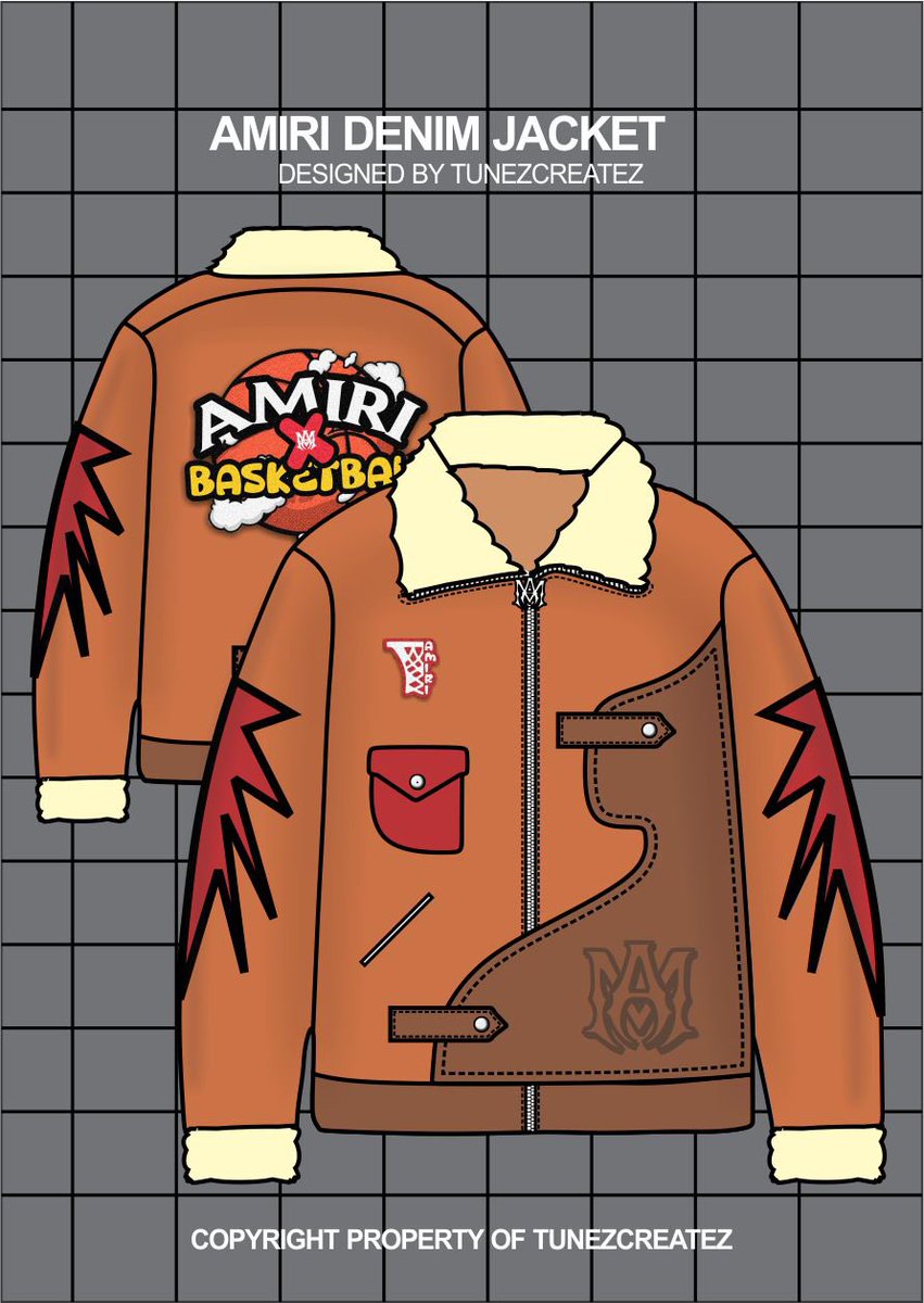 Tune3Createz's tweet image. Demin Jacket for AMIRI design by @Tune3Createz ✨ what do you think about this 🔥| DM for Commission