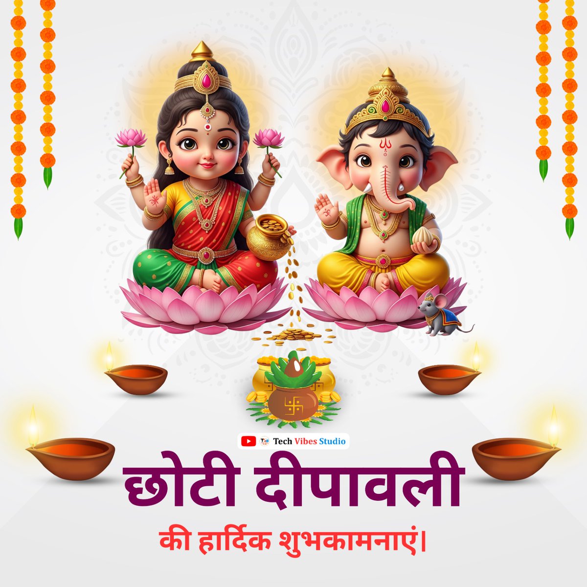 TechVibesStudio's tweet image. दीपो नाशयते ध्वांतं धनारोग्ये प्रयच्छति।
कल्याणाय भवति एव दीपज्योतिर्नमोऽस्तुते।।

आप सभी को छोटी दीपावली एवं नरक चतुर्दशी की हार्दिक शुभकामनाएं। 🪔

#ChhotiDiwali #Dipawali #नरकचतुर्दशी #छोटीदीपावली #Diwali2025 #Dipawali2025 #HappyDiwali #HappyDipawali  #NarakChaturdashee