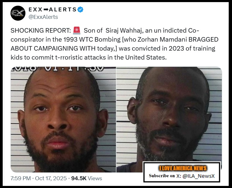 The Communist candidate for Mayor of New York City, Zorhan Mamdani, has been campaigning with a convicted terrorist. 
x.com/ExxAlerts/stat…