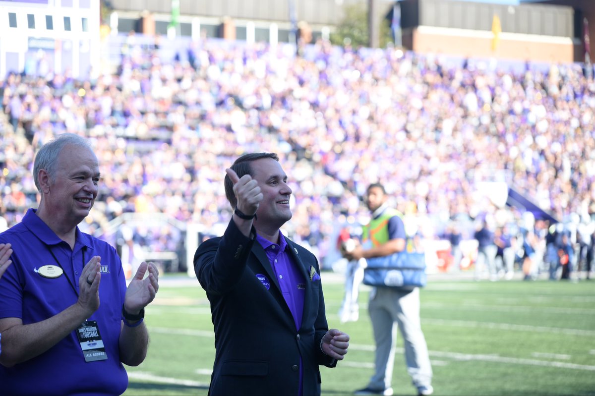 Always happy to be back at <a href="/JMU/">JMU</a> for Homecoming. Go Dukes!!