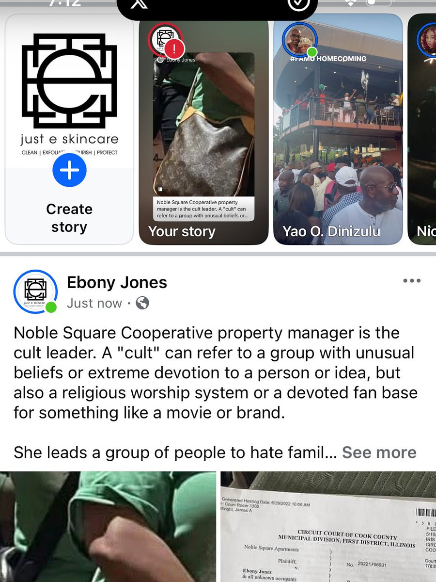 JustESkincare's tweet photo. Noble Square Cooperative property manager trying to hide cages a cheater. Story cant be shared to instagram. #CIA #FBI #DomesticViolence https://t.co/QZGPcRGmNz