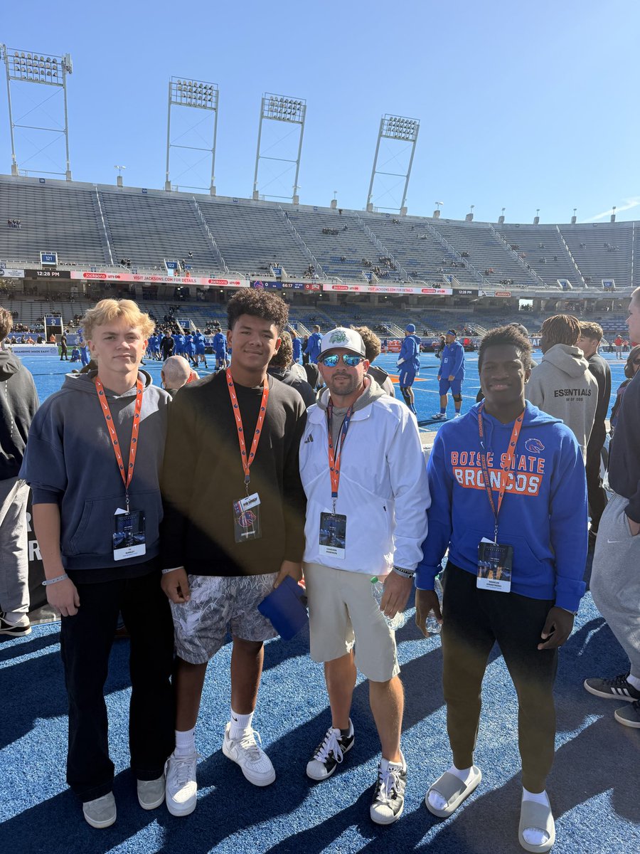 Cool experience taking <a href="/ArmMarcus_1/">Marcus</a> <a href="/quentin_a22/">Quentin Alvarado</a> and Ty Shirley on their first college visit to <a href="/BroncoSportsFB/">Boise State Football</a>! Excited to see these guys grow over the next few years!  Bright future! #idpreps