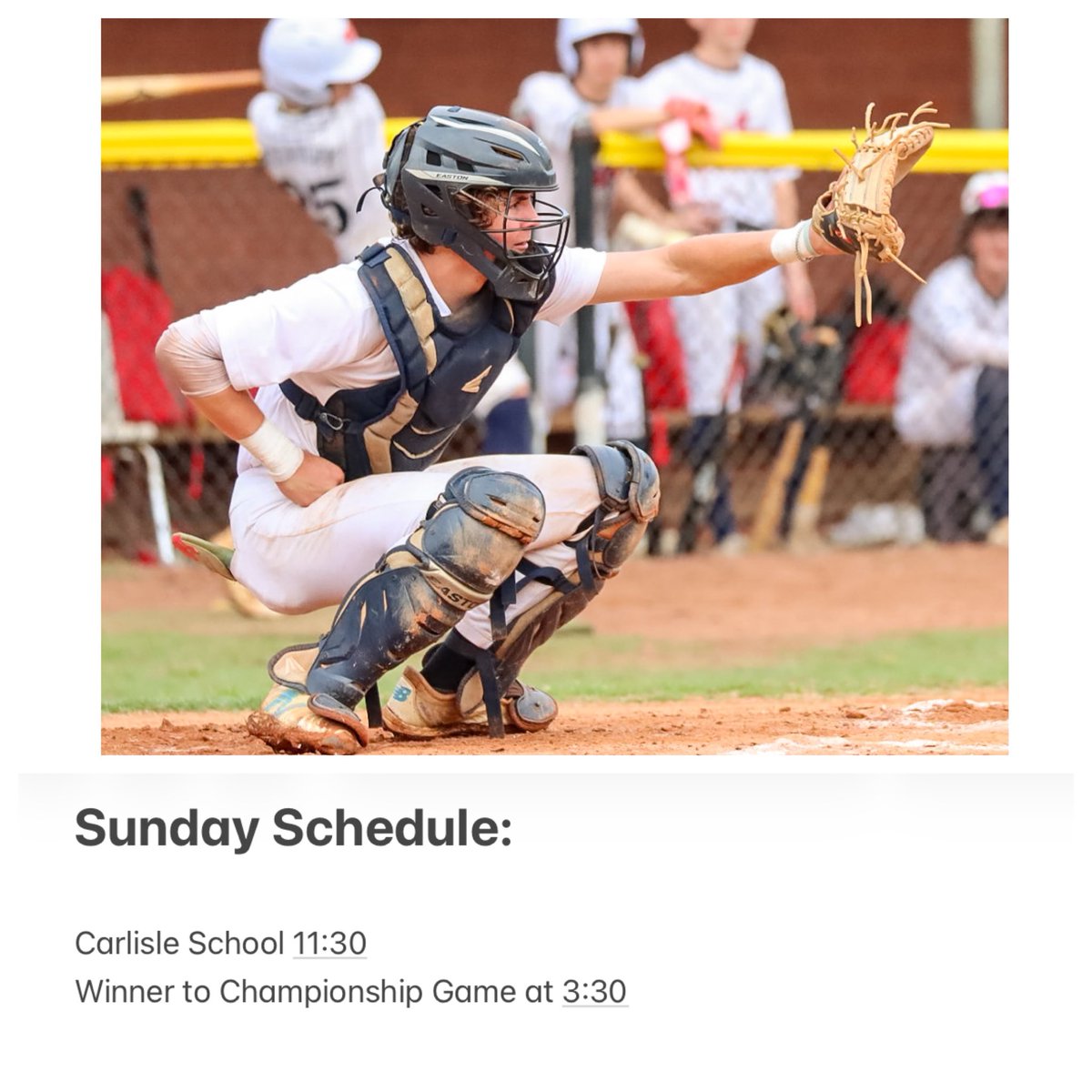 Catch us back at <a href="/carlisleschool/">Carlisle School</a> in Axton, VA tomorrow! 

Ended today as #2 seed - gave up 2 runs across both games. First game ended 19-0, second game ended 9-2!

#classof2029 <a href="/VarsityVirgini1/">Virginia Varsity Baseball</a> #mafia #mafiaboys <a href="/vabaseballtourn/">VABaseballTourneys</a> <a href="/PG_Tourney/">Perfect Game Tournaments</a> <a href="/DynamicBaseball/">Dynamic Baseball</a> #baseball #batting