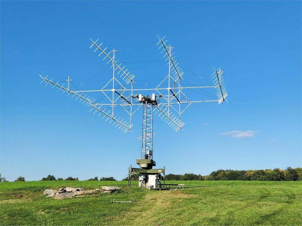 2 meter array for EME (earth,moon,earth) bounce. Antenna located in NY state.