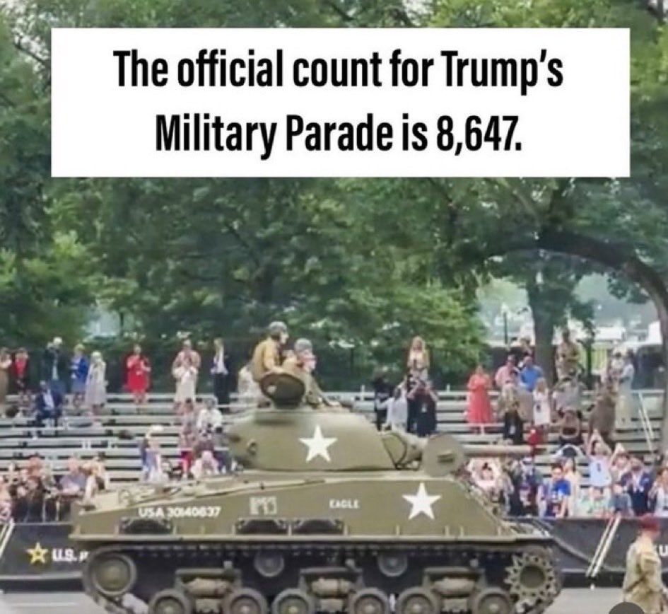 <a href="/matt_vanswol/">Matt Van Swol</a> This is a completely unedited photo of trump’s squeaky tank parade. 

Next to it is a NoKings March in Atlanta. 

I’m laughing so hard!! 

😂😂😂😂😂😂😂😂😂
😂😂😂😂😂😂😂😂😂

🍿