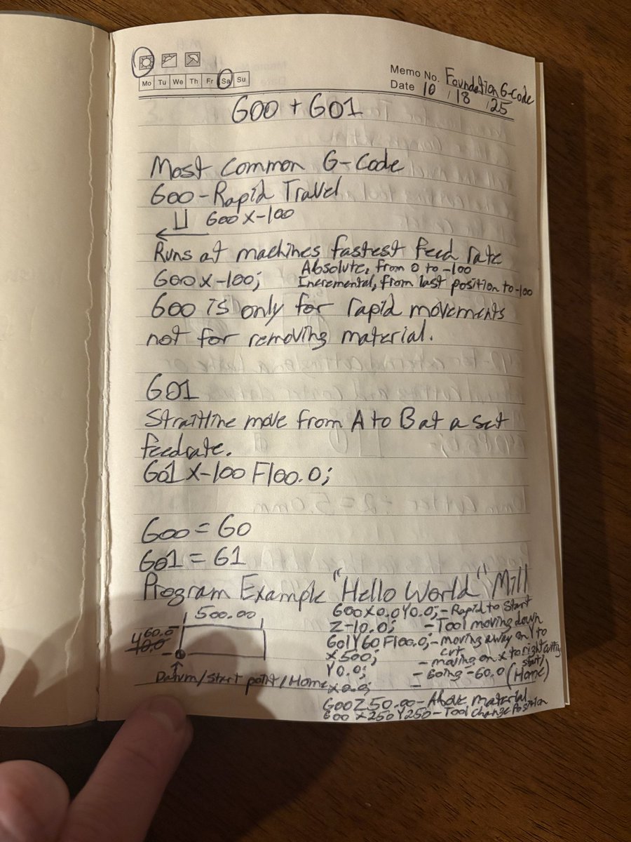 AEWright__'s tweet image. Learning G-Code and M-Code Fundamentals on G-Code Tutor. I love learning how to code, I can’t wait for the opportunity to one day write my own code from scratch! 
#cncmachinist #Gcode #learning