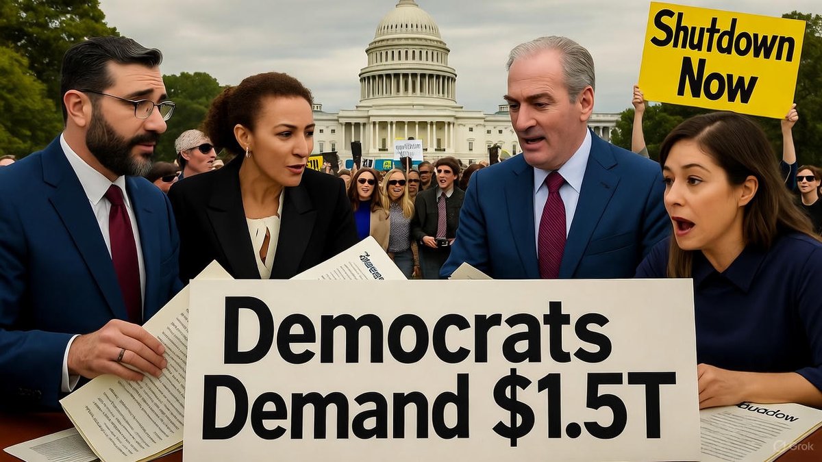 JarvisForceOne's tweet image. 🚨 Wrong! 

🫏 Democrats OWN this shutdown. 

🐘 House Republicans passed a clean CR to fund govt through Nov 21 by 217-212, with 215 GOP yes votes &amp;amp; just 1 Dem.

In Senate, 50 Republicans consistently vote YES, but it needs 60 total, meaning just 5 more Democrat votes to end…