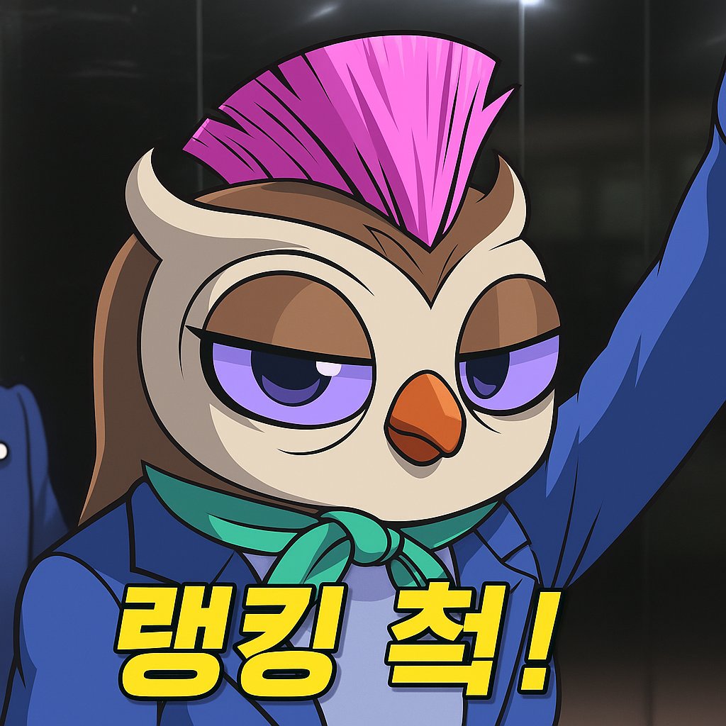 r2Jamong's tweet image. 붱모닝! @moonbirds 
오늘 아침도 기상과 동시에 랭킹 췍!
GPT는 &quot;췍&quot; 을 못쓰네요 몇번 시도하다 포기 ㅋㅋㅋ