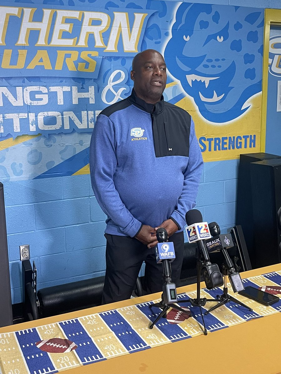 KBatisteJr's tweet image. I asked #Southern AD Roman Banks if there will be a coaching change come Monday. 

Banks says “there will be conversations on Monday.” @WAFB