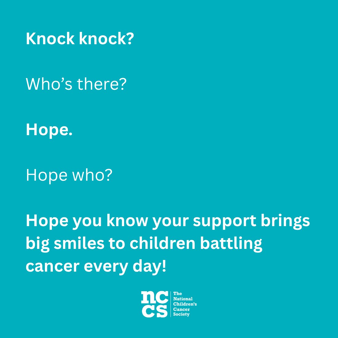 All jokes aside… every time you give to the NCCS, you bring real hope to children and families facing childhood cancer. Your generosity helps make brighter days possible when they’re needed most. 💛

Donate today: thenccs.org/donate

#ChildhoodCancerAwareness