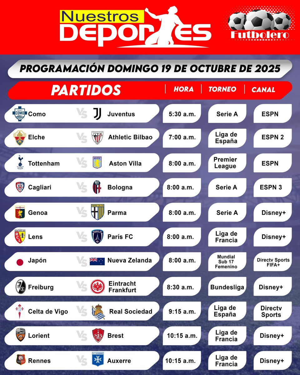 nuestrosdporte2's tweet image. #Programación deportiva del domingo

facebook.com/share/p/19tYQK…