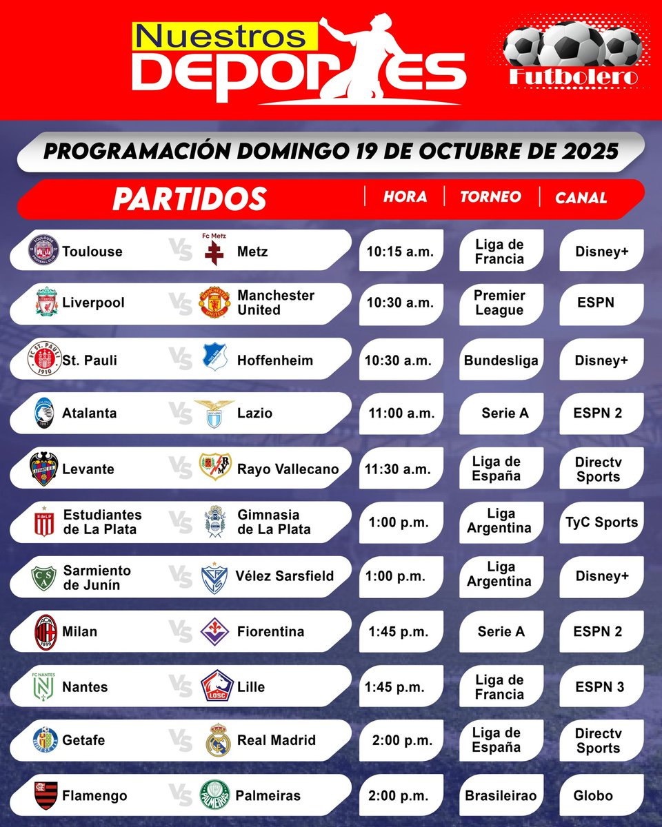 nuestrosdporte2's tweet image. #Programación deportiva del domingo

facebook.com/share/p/19tYQK…