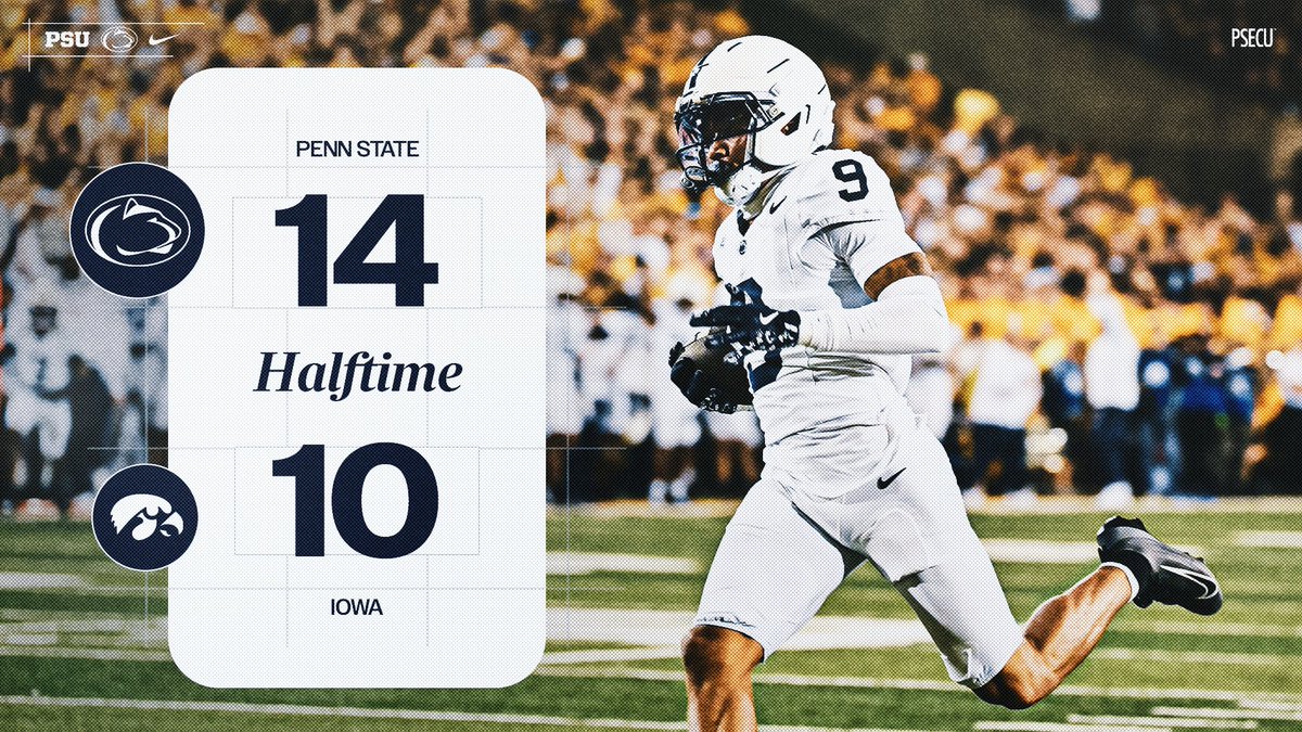 PennStateFball's tweet image. Rollin&apos; into halftime. #WeAre