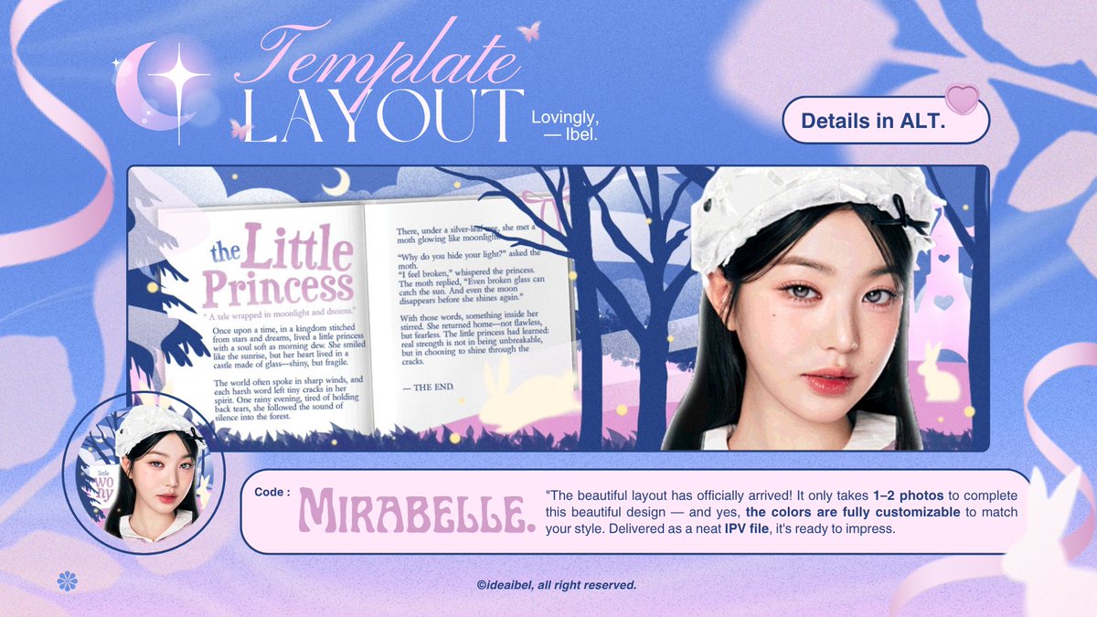 ideaibel's tweet image. hai manis..? help repost this &amp;gt;___9! 🐇

haloo ibel mau clearance sale template layout dibawah! ketuk laman pesanku jikalau kalian tertarik &amp;amp; cek ALT, maacii 🌌🌸💬

t. #zonauang #zonajajan #zonaba