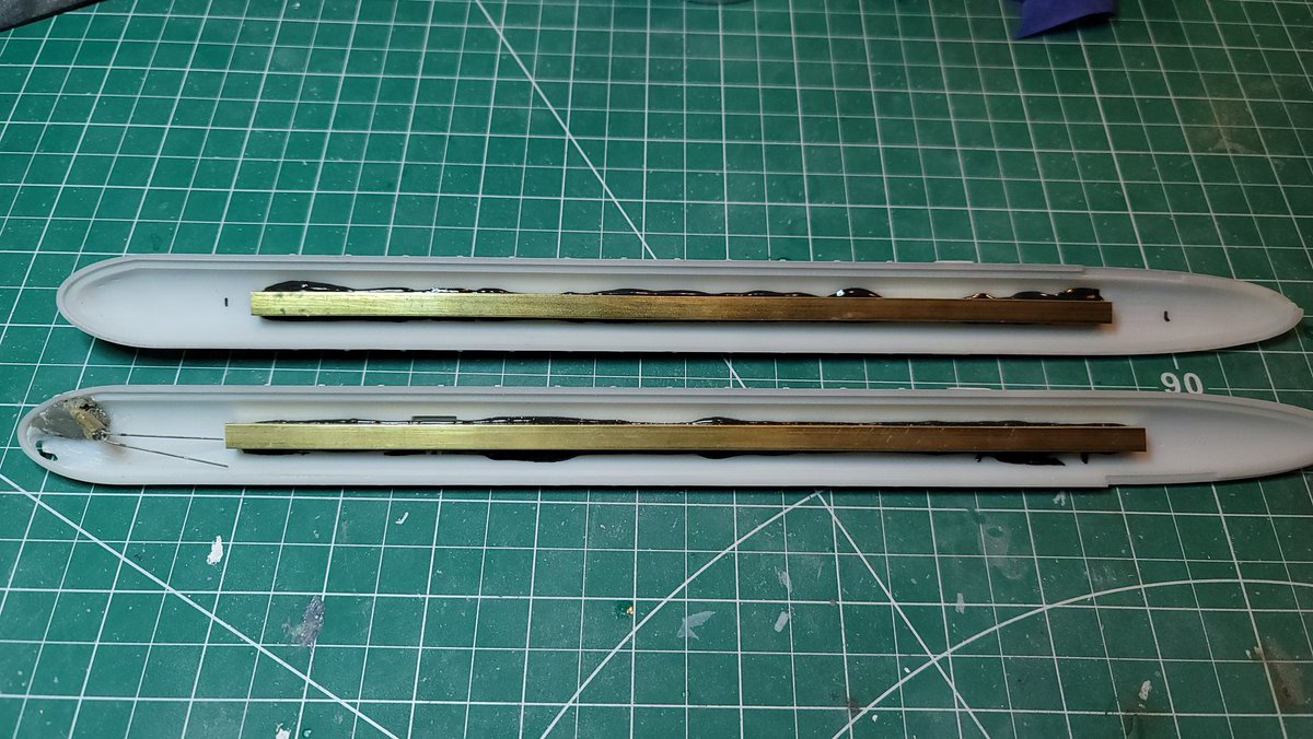 CStarships's tweet image. 1/4" square brass tubing epoxied in place will prevent the nacelles from bowing over time on the 1/650 scale Excelsior.
#startrek #scalemodel #engineering #resin #resinmodel #scale #scifi