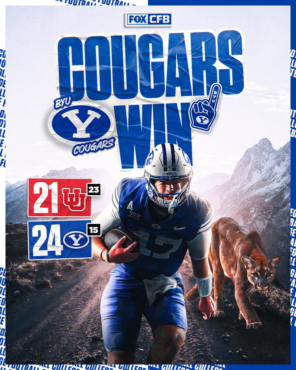 BYU WINS THE HOLY WAR 🏆🔥

<a href="/BYUfootball/">BYU FOOTBALL</a> wins it in a close one vs Utah in Provo