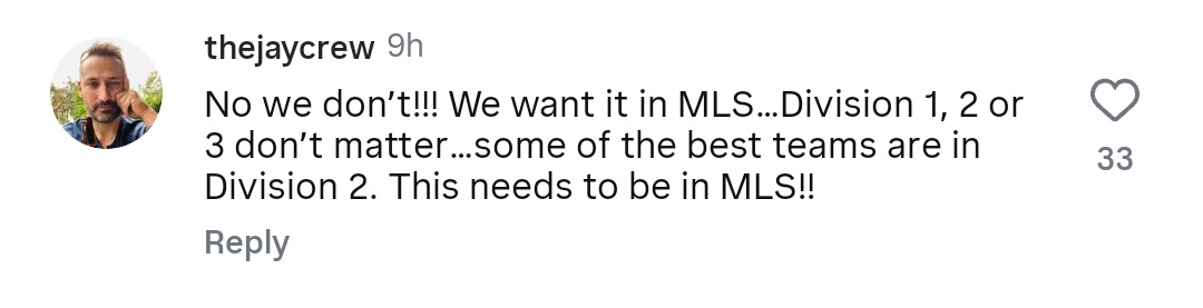 bwfast's tweet image. The vast majority of soccer fans in America want promotion/relegation in USA soccer.

It can happen if the common fans speak up as a collective for it.

(📷 Hundreds were speaking up on U.S. soccer Instagram posts today)

#ProRelforUSA