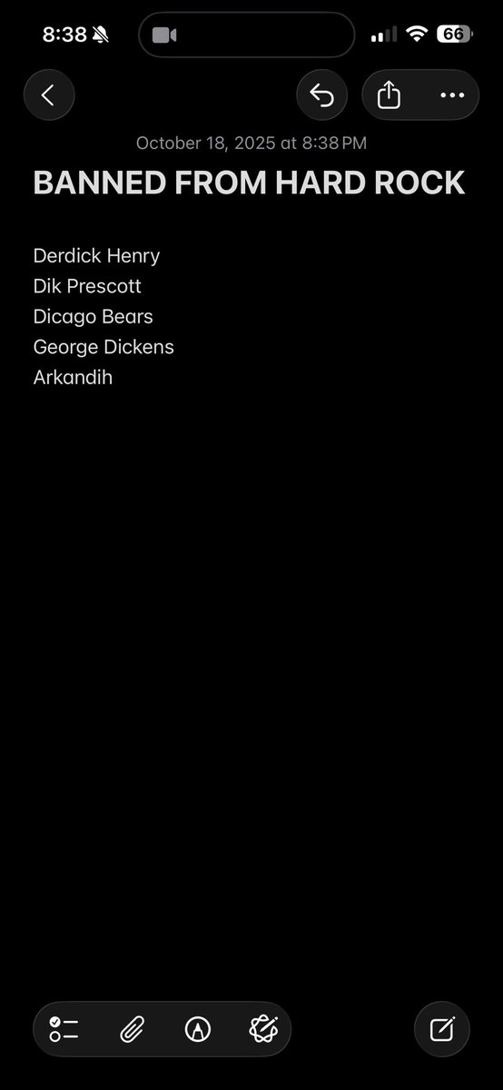 Current ban list on Hard Rock I hate all you niggas bro