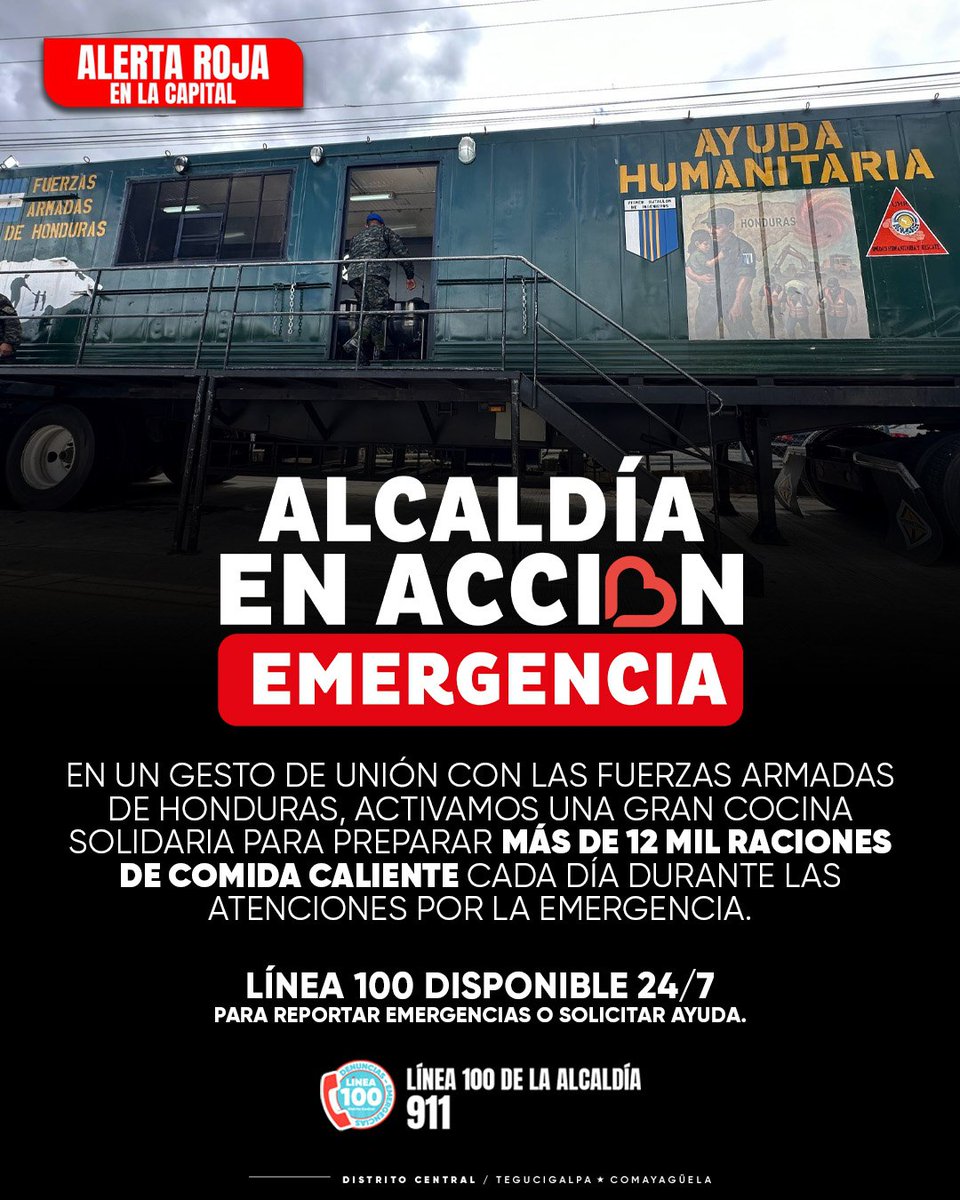 Desde nuestra cocina solidaria, preparamos más de 12 mil raciones de comida caliente a diario para atender a las y los capitalinos afectados por las lluvias.💪🍲🥖🥕🥗

¡La Alcaldía en acción en emergencias!

#amdc #alcaldiaenaccion #emergencias #cocinasolidaria