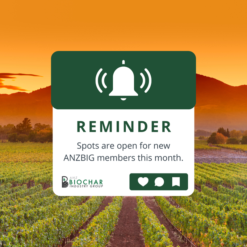 👌 Now is the perfect time to get involved with the biochar industry across Australia and New Zealand. 

As a member, you'll gain access to exclusive insights, events, and networks that accelerate change. 

Don’t wait, join ANZBIG today.
⏩  anzbig.org